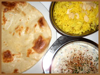 rotti, chaval brote, reis und salate